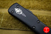 Microtech UTX-70 Black Body Hellhound (OTF) Damascus Blade Silver-Ringed Black HW 419-16