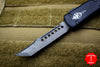 Microtech UTX-70 Black Body Hellhound (OTF) Damascus Blade Silver-Ringed Black HW 419-16