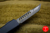 Microtech UTX-70 Black Body Hellhound (OTF) Damascus Blade Silver-Ringed Black HW 419-16