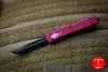 Microtech UTX-70 Red Hellhound (OTF) Solid Black DLC Blade 419-1 DLCTRDS