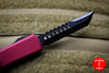 Microtech UTX-70 Red Hellhound (OTF) Solid Black DLC Blade 419-1 DLCTRDS
