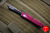 Microtech UTX-70 Red Hellhound (OTF) Solid Black DLC Blade 419-1 DLCTRDS