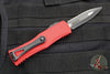 Microtech Hera- Double Edge- Red Handle With Black Full Serrated Edge Blade 702-3 RD