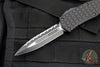 Microtech Hera OTF Knife- Frag Handle- Double Edge- Black Handle- Black Full Serrated Blade 702-3 TFRS