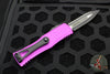Microtech Hera- Double Edge- Violet Handle With Black Full Serrated Edge Blade 702-3 VI