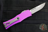 Microtech Hera OTF Knife- Single Edge- Violet Handle- Apocalyptic Standard 703-10 APVI