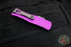 Microtech Hera OTF Knife- Single Edge- Violet Handle- Apocalyptic Standard 703-10 APVI