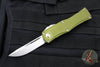 Microtech Hera OTF Knife- Single Edge- OD Green Handle- Stonewash Standard 703-10 OD