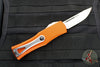 Microtech Hera OTF Knife- Single Edge- Orange Handle- Stonewash Standard 703-10 OR