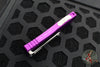 Microtech Hera OTF Knife- Single Edge- Violet Handle- Stonewash Standard 703-10 VI