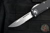 Microtech Hera OTF Knife- Single Edge- Black Handle- Stonewash Part Serrated 703-11