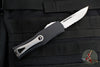 Microtech Hera OTF Knife- Single Edge- Black Handle- Stonewash Part Serrated 703-11