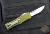 Microtech Hera OTF Knife- Single Edge- OD Green Handle- Stonewash Part Serrated 703-11 OD