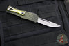 Microtech Hera OTF Knife- Frag- Single Edge- Grenade Green Frag Handle- Apocalyptic Full Serrated Edge 703-12 APFRGS