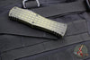 Microtech Hera OTF Knife- Frag- Single Edge- Grenade Green Frag Handle- Apocalyptic Full Serrated Edge 703-12 APFRGS