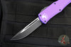 Microtech Hera OTF Knife- Single Edge- Purple Handle- Black Standard 703-1 PU