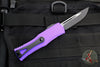 Microtech Hera OTF Knife- Single Edge- Purple Handle- Black Standard 703-1 PU
