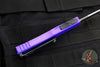 Microtech Hera OTF Knife- Single Edge- Purple Handle- Black Standard 703-1 PU