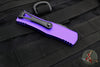 Microtech Hera OTF Knife- Single Edge- Purple Handle- Black Standard 703-1 PU