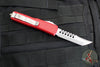 Microtech UTX-85 OTF Knife- Hellhound Edge- Red With Stonewash Blade 719-10 RDS