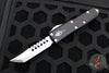 Microtech UTX-85 OTF Knife- Hellhound Edge- Black With Stonewash Blade 719-10 S