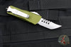 Microtech Mini Troodon OTF Knife- Hellhound Edge- OD Green Handle- Stonewash Blade 819-10 ODS
