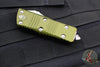 Microtech Mini Troodon OTF Knife- Hellhound Edge- OD Green Handle- Stonewash Blade 819-10 ODS