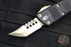 Microtech Mini Troodon OTF Knife- Hellhound Edge- Black Handle-Bronze Finished Blade 819-13 S