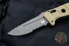 Benchmade Adamas Auto-Desert Tan Body- Gray Part Serrated Drop Point 2750SGY-3