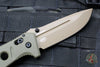Benchmade Adamas Flat Earth Brown Drop Point Olive Drab G-10 Scales 275FE-2