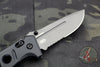 Benchmade Adamas- Gray Part Serrated Drop Point- Black G-10 Scales 275SGY-1