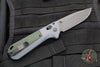 Benchmade Redoubt- Drop Point- Gray Grivory Scales- Black Plain Edge Blade 430BK