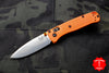 Benchmade Mini Bugout- Drop Point- Orange Handle-Satin Blade 533