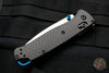 Benchmade Bugout Carbon Fiber Handle Satin Drop Point Blade Blue Hardware 535-3