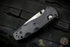 Benchmade Mini Barrage Axis-assisted Single Edge Black Handle Satin Plain Edge 585