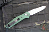 Benchmade Osbourne Satin Reverse Tanto Green w Purple Backspacer Axis lock folder 940