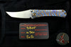Borka Blades SBHF Tanto Chisel Ground Custom Folder Flamed Titanium with Hand Rubbed Satin Blade