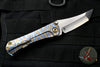 Borka Blades SBHF Tanto Chisel Ground Custom Folder Flamed Titanium with Hand Rubbed Satin Blade