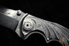 Brian Tighe Custom all Damasteel Breaker Style Thumg Assisted Recurve Folder