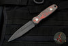 Blackside Customs Phase 7- Double Edge Dagger - Black 350 Finish with Red/Black Camo Carbon Fiber Scales BSC-P7-350 FINISH-RED/BLACK CAMO CARBON