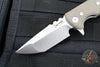 Chaves Knives T.A.K. Flipper - Tanto Edge- OD Green Micarta Scales