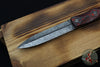 Elishewitz Custom Knives Ek Commando Folder And Fixed Blade Set- Ek Commando- Fat Carbon Scale- Black Snow Finished Blade