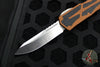*USED* Heretic Colossus OTF Auto- Single Edge- Root Beer Handle- Stonewash Plain Edge H039-2A-RB