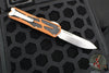 *USED* Heretic Colossus OTF Auto- Single Edge- Root Beer Handle- Stonewash Plain Edge H039-2A-RB