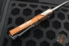 *USED* Heretic Colossus OTF Auto- Single Edge- Root Beer Handle- Stonewash Plain Edge H039-2A-RB