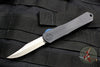 Heretic Blade West Show Special Manticore-S OTF Auto Bowie Edge Black with Stonewash Blade Blue G-10 Button