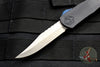 Heretic Blade West Show Special Manticore-S OTF Auto Bowie Edge Black with Stonewash Blade Blue G-10 Button