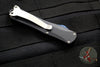 Heretic Blade West Show Special Manticore-S OTF Auto Bowie Edge Black with Stonewash Blade Blue G-10 Button