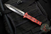 Heretic Nephilim Double Edge Fixed Blade - Black DLC with Red/Black G-10 Scales H003-6A-REDBLK