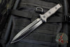 Heretic Nephilim Double Edge Fixed Blade - Battleworn Black with Carbon Fiber Scales H003-8A-CF
